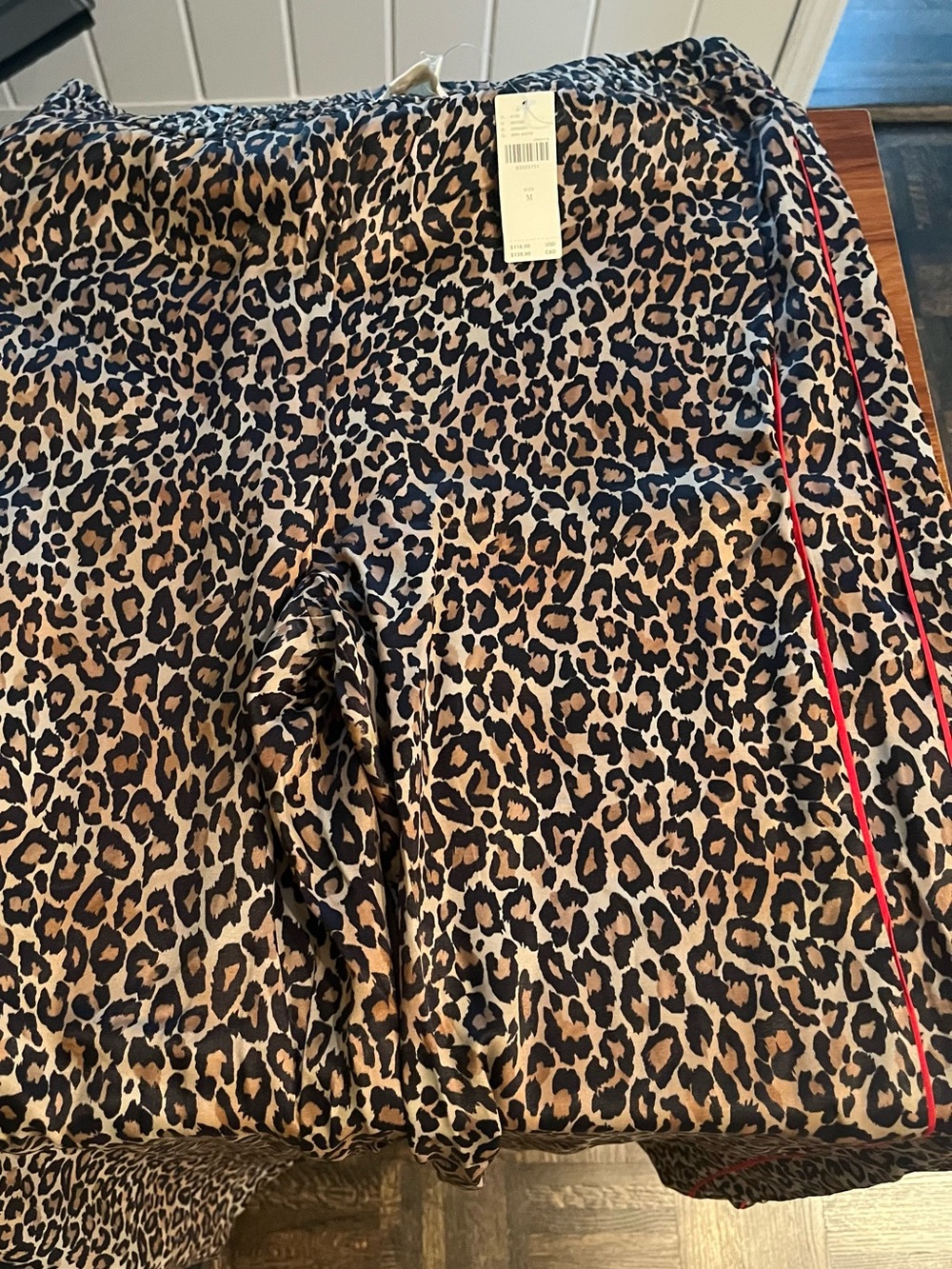 Anthropologie Brown Leopard-Print Wide-Leg Pants - Picture 5 of 6